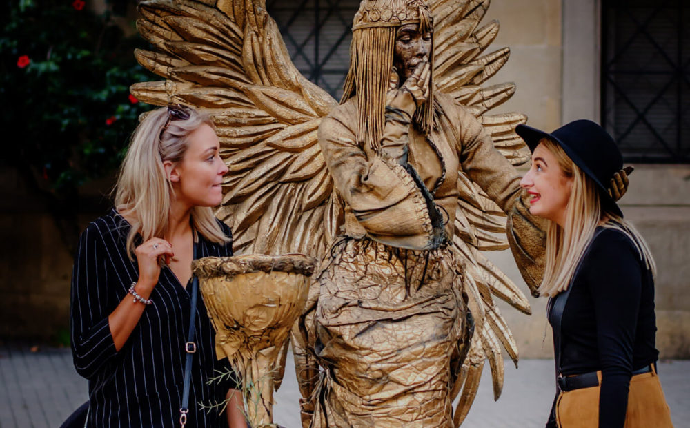 estatuas humanas de la rambla