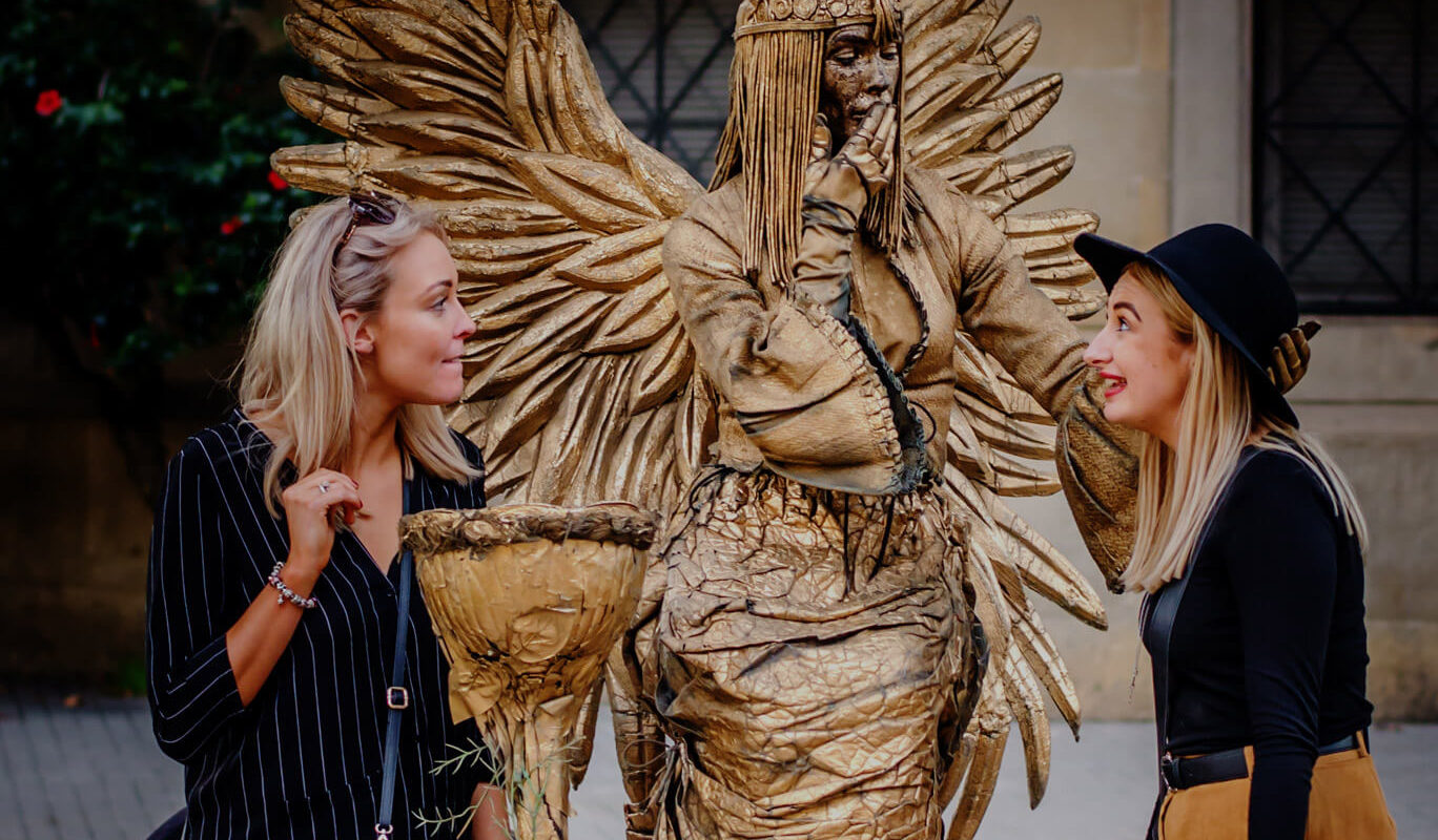 estatuas humanas de la rambla